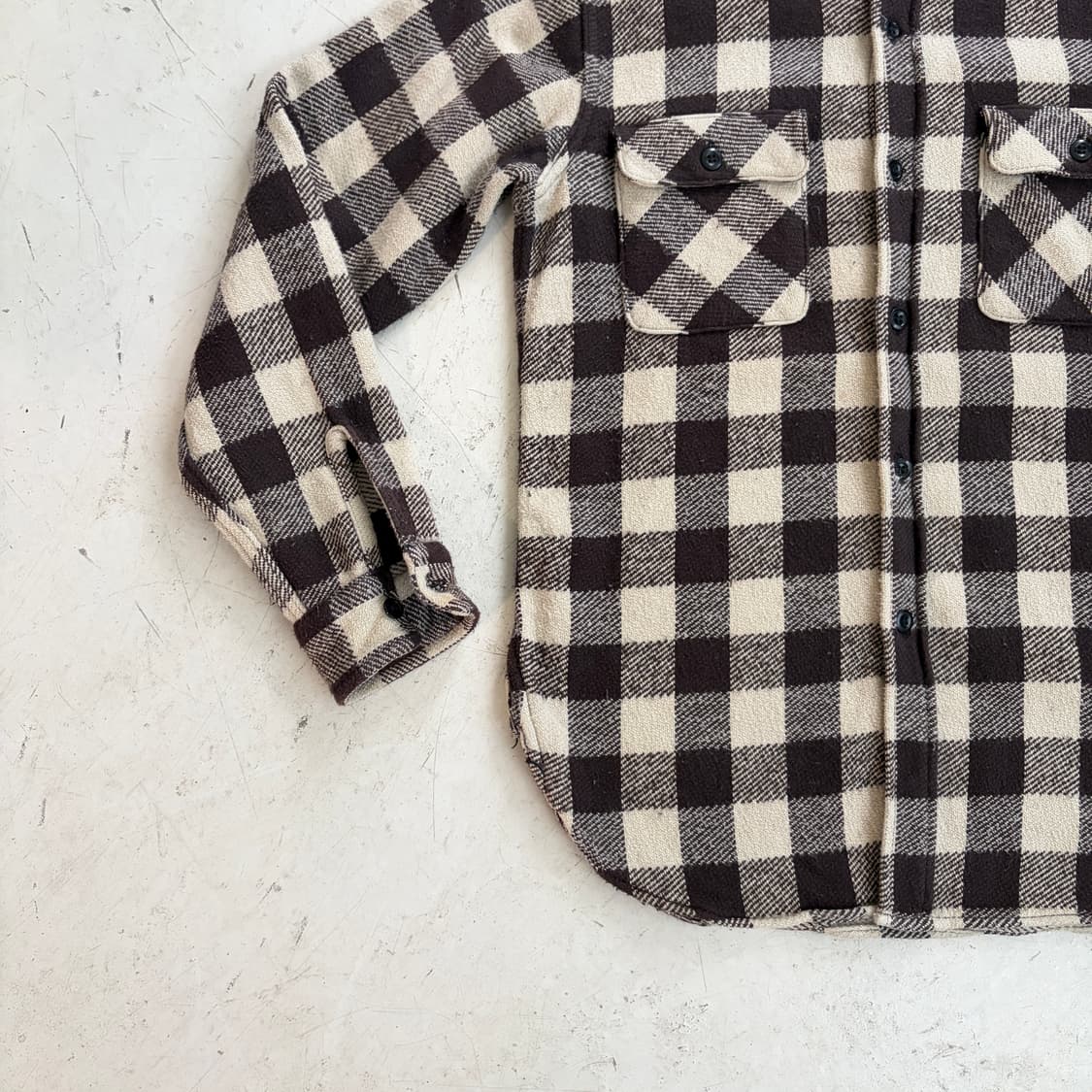 DUBBLE WORKS 더블웍스 빈티지 플란넬 셔츠 36 상품이미지3
