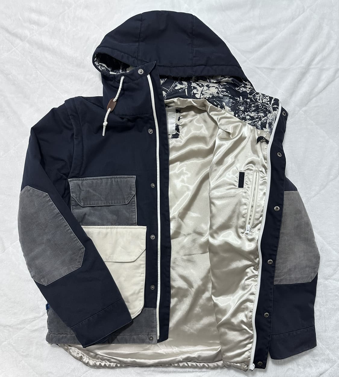 아디다스 후드 배색 패치 워크 자켓 상품이미지3