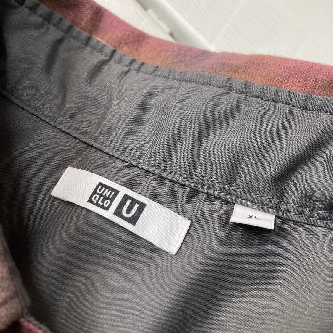 [XL]유니클로 워크 체크 남방 0279 상품이미지4