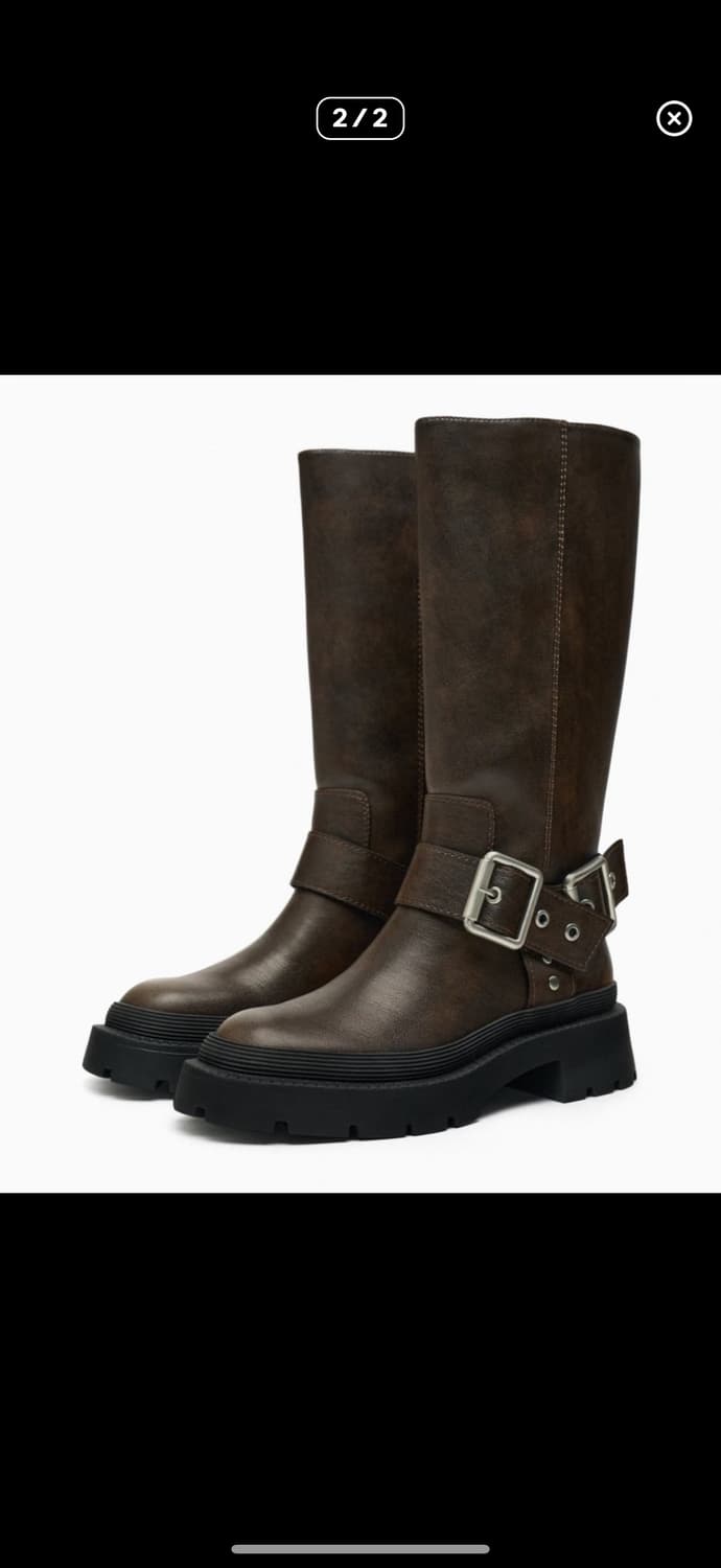 Zara 자라 버클 부츠 (다크브라운/240) 상품이미지1