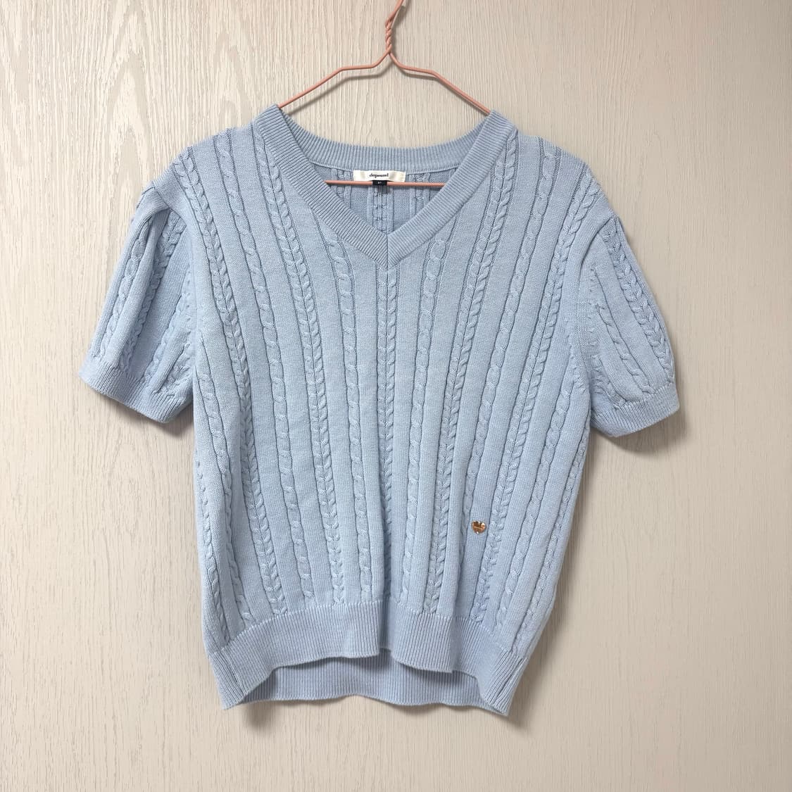 드파운드 브이넥 케이블 니트 상품이미지1