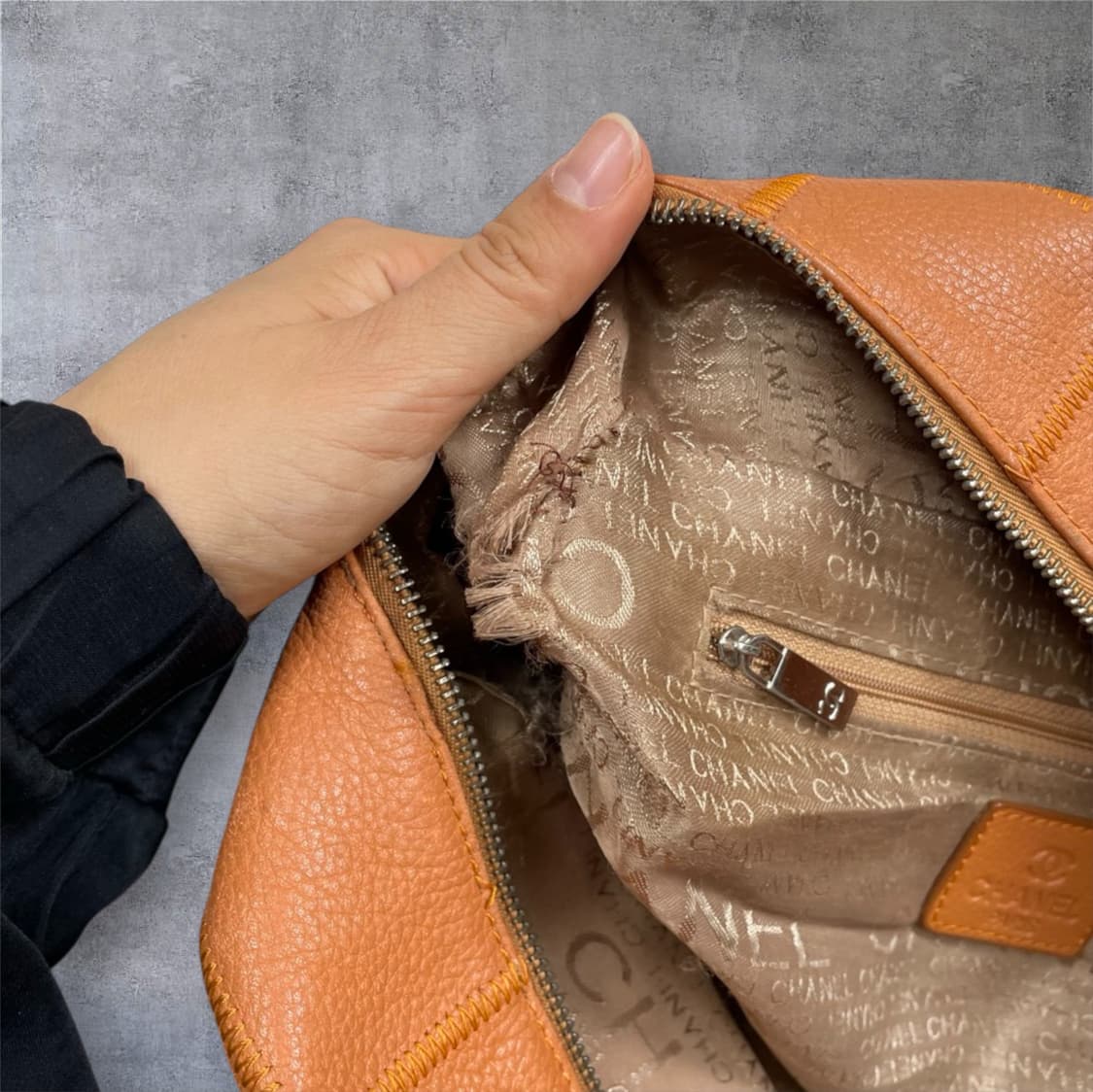 샤넬 Chanel 브라운 빈티지 가죽 보스턴백 숄더백 상품이미지9