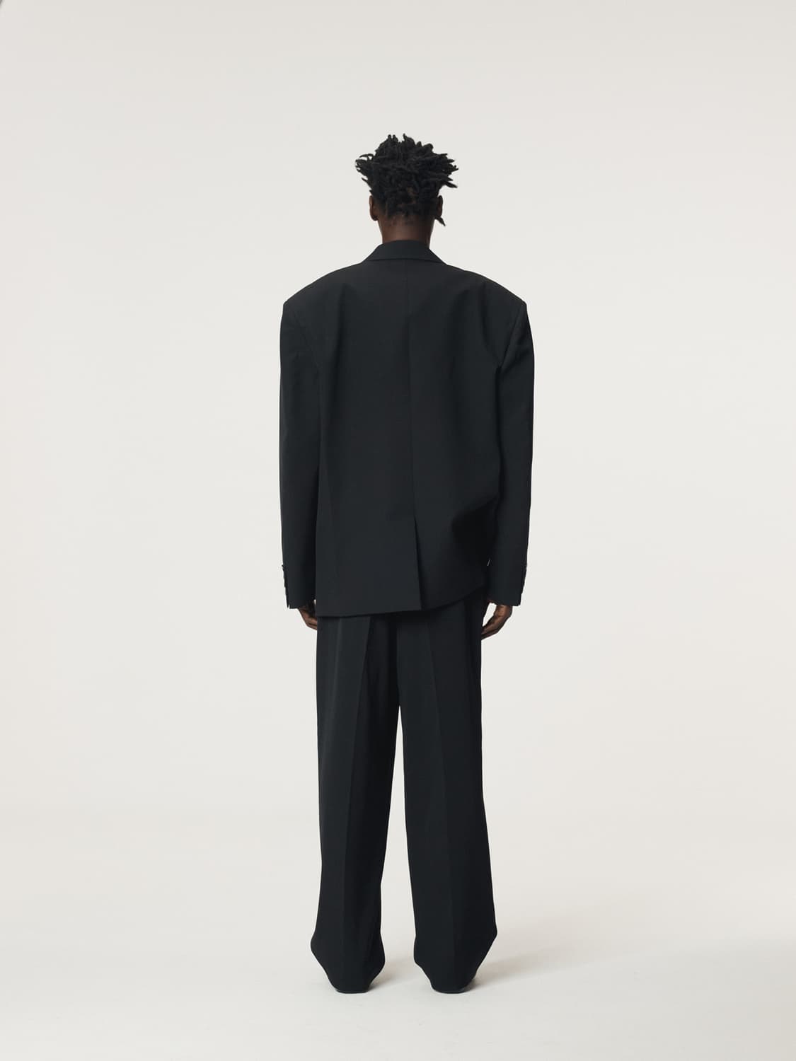 렉토 25FW 스트럭쳐 울 블렌드 싱글 자켓 블랙 상품이미지5