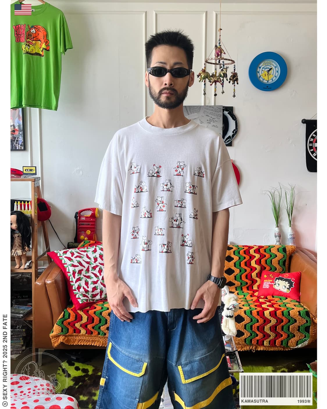 1990s Kamasutra USA Vintage 1/2 T-Shirt 상품이미지1