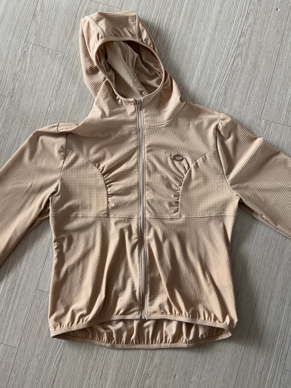 (W) 미스치프 후드 와플 집업 베이지 상품이미지2