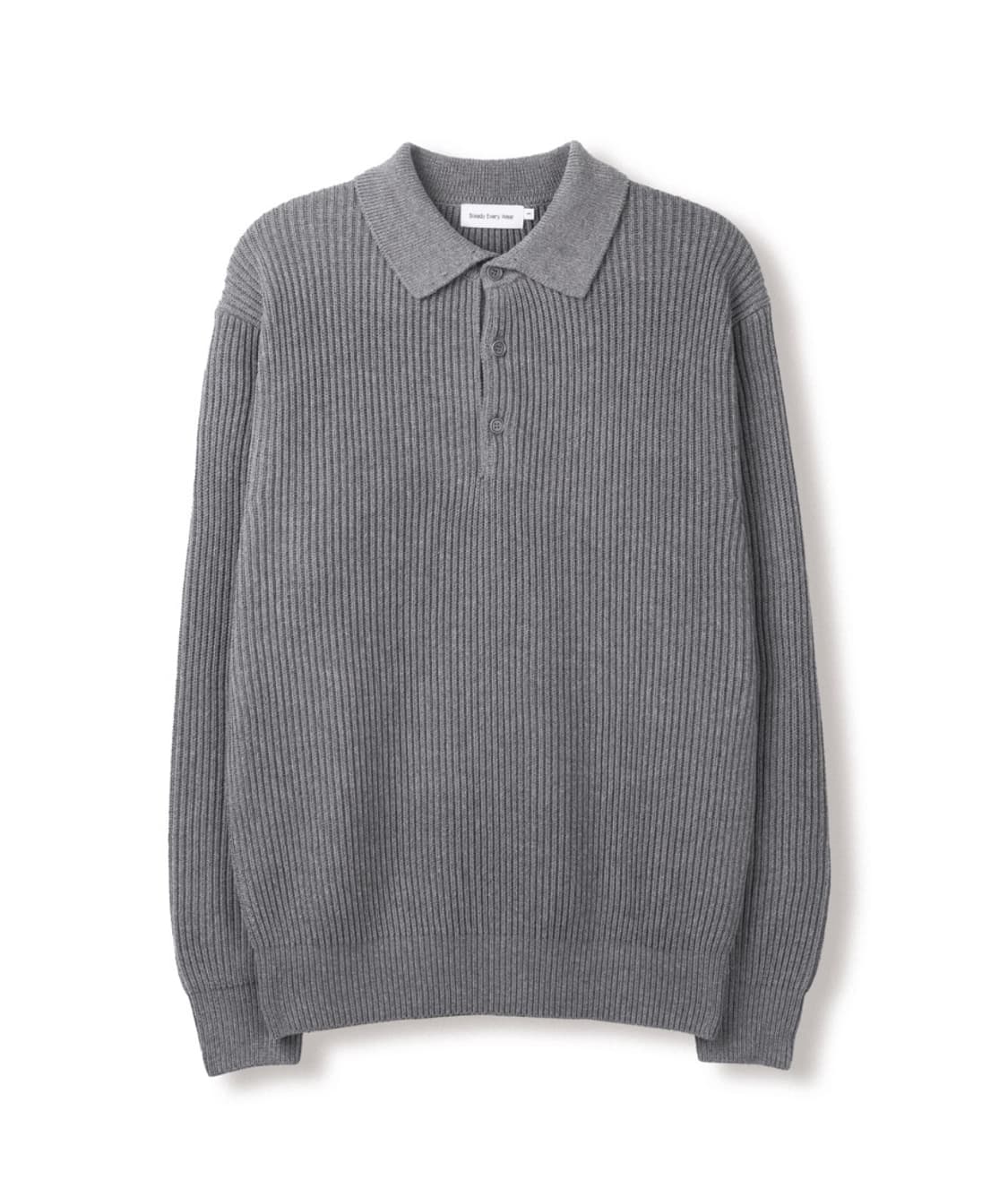 (3) 스테디에브리웨어 헤비 립 코튼 칼라 니트 (그레이 멜란지) 상품이미지1
