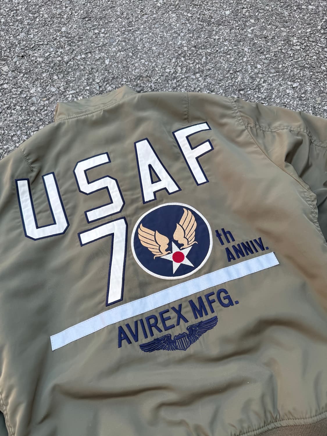 아비렉스 미국 공군 70주년 기념 MA-1 플라이트 자켓 상품이미지9