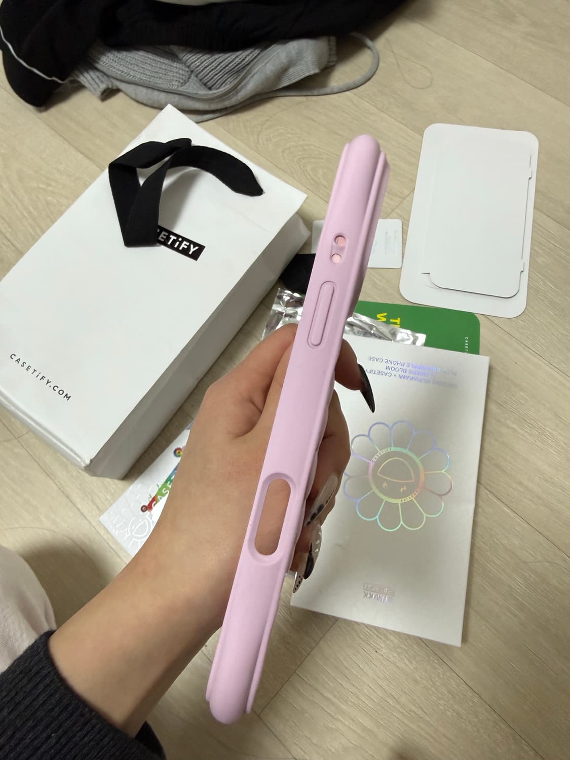 16프로맥스 케이스티파이 무라카미다카시 콜라보 폰케이스 핑크  상품이미지5