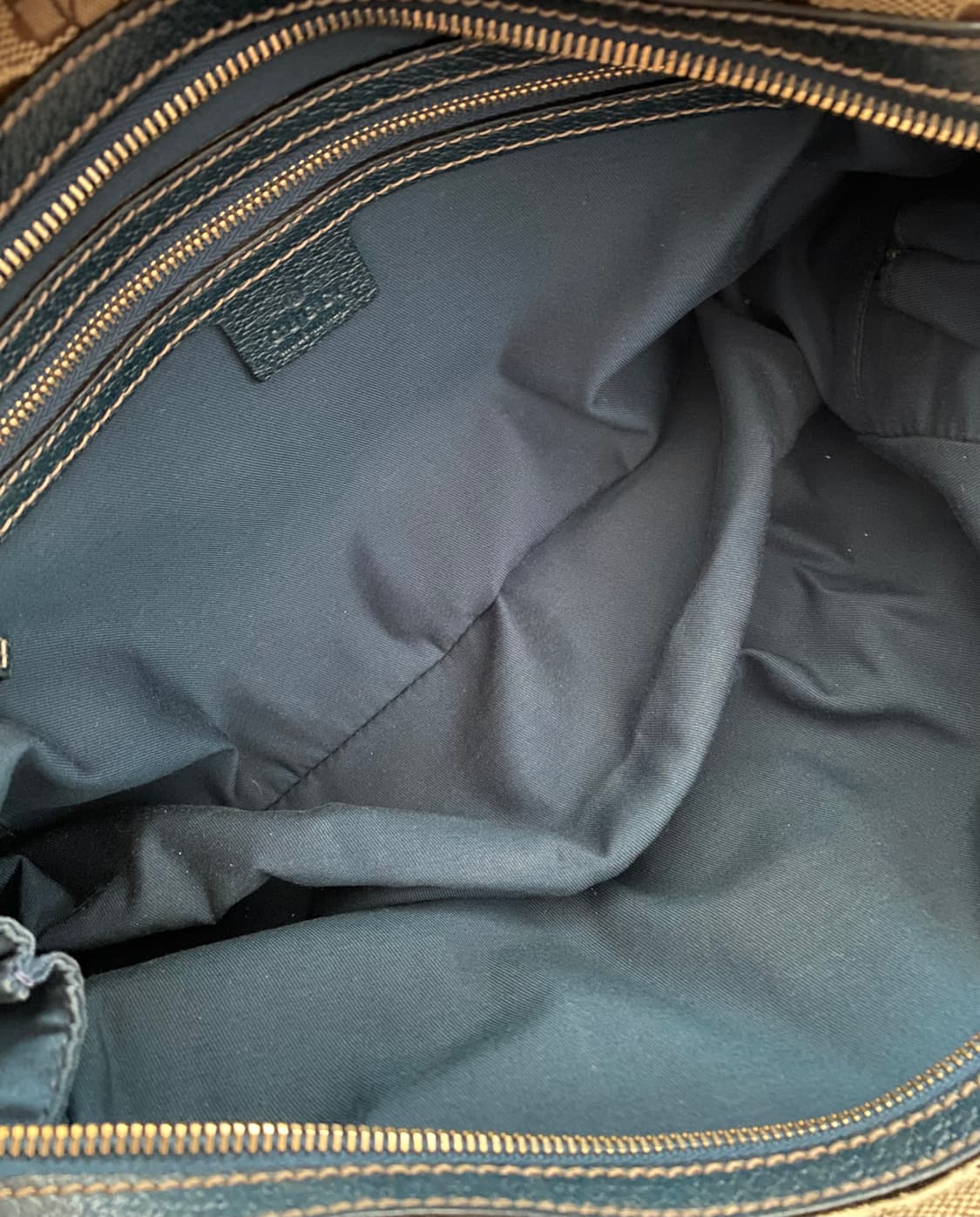 [구찌(Gucci)]블루 모노그램 캔버스 레더 트림 핸드백(정품) 상품이미지8