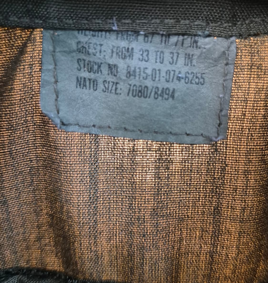 1989 OG US ARMY CVC 노맥스 탱커자켓 [S-R] 상품이미지7