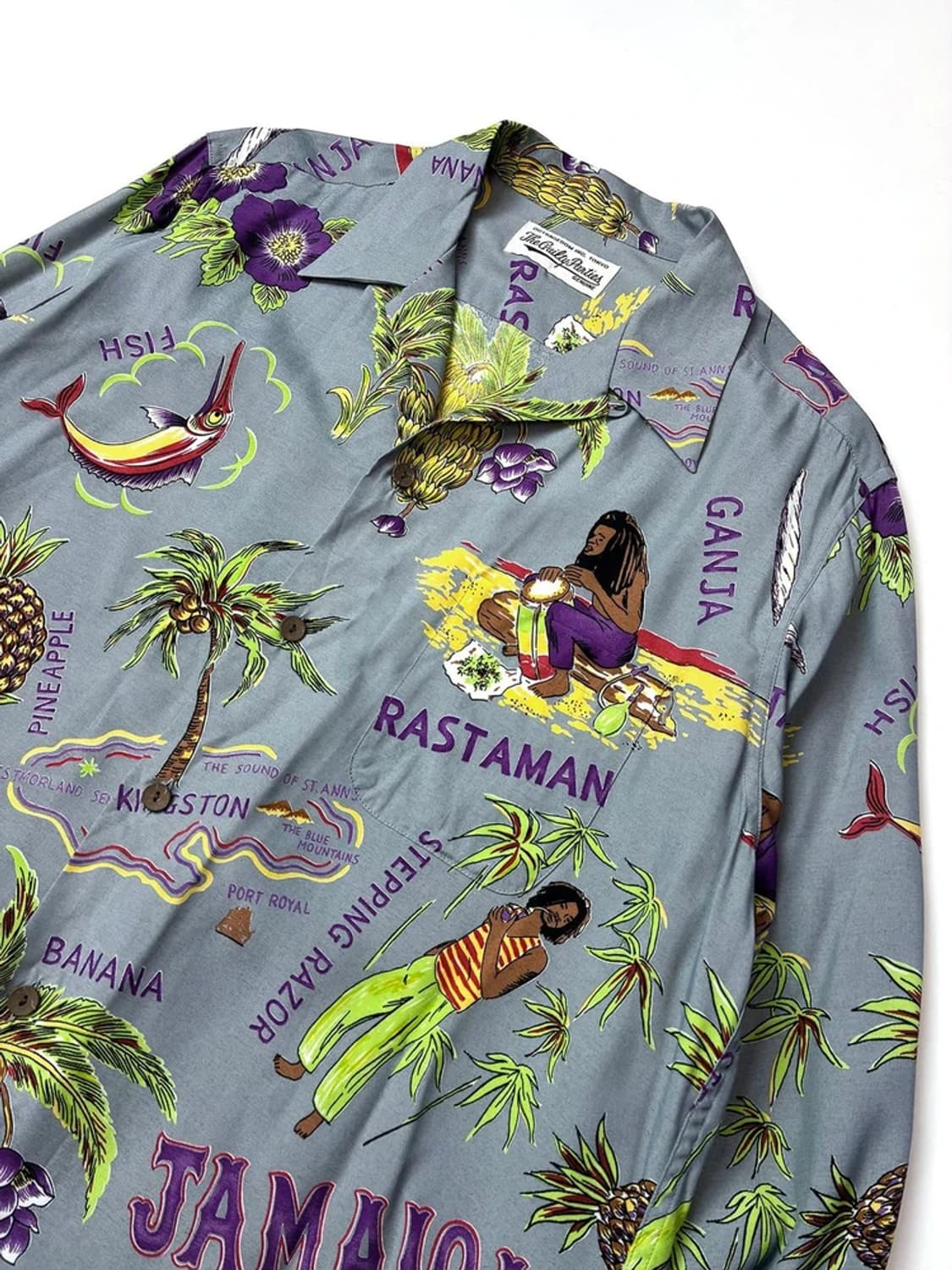 와코마리아 밥 말리 하와이안 셔츠 롱 슬리브 PN5343 상품이미지2