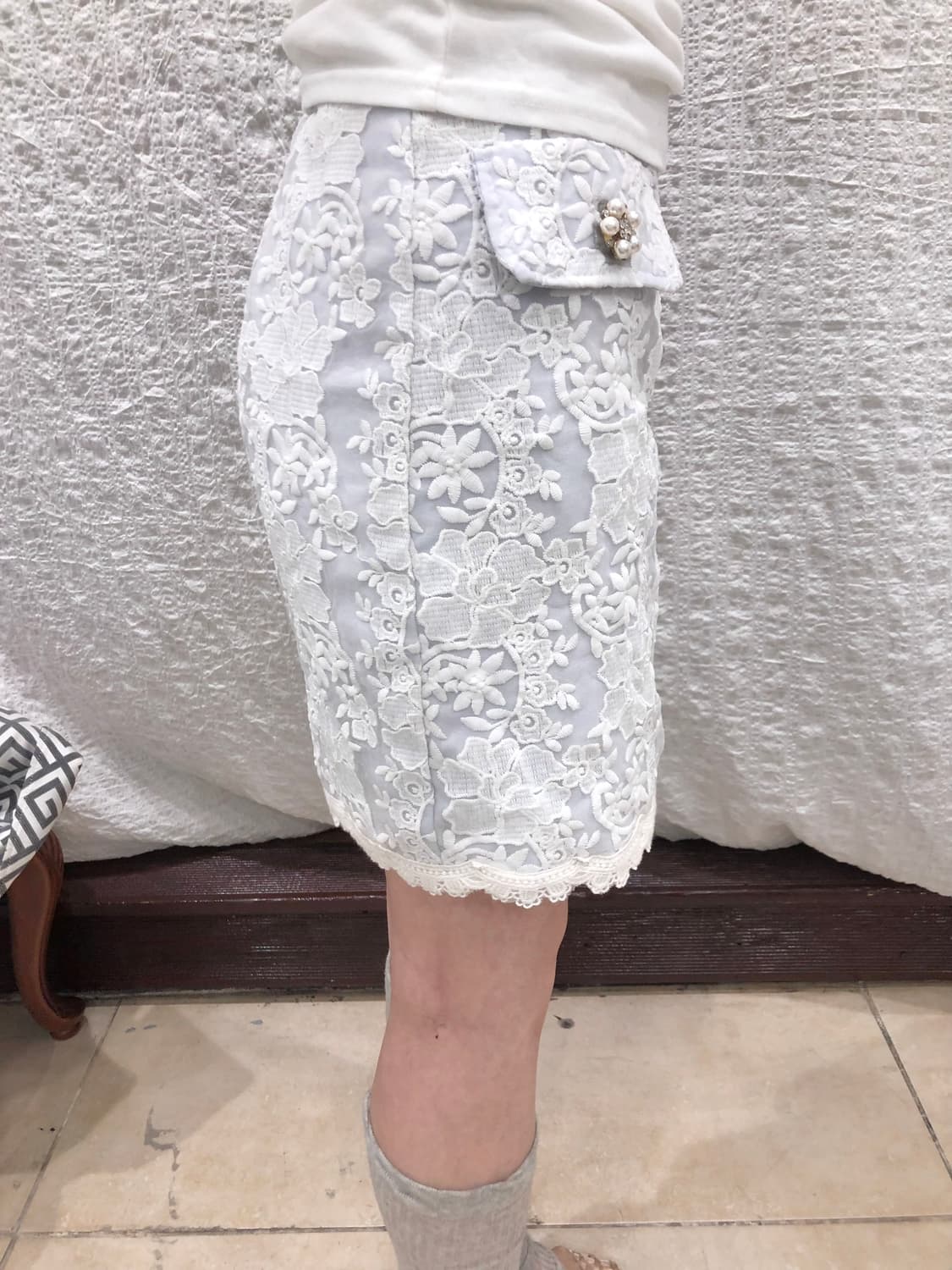 Lace whisper midi skirt 상품이미지3