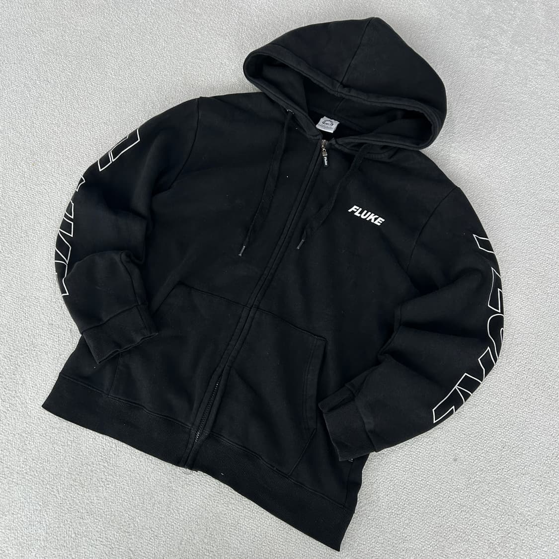 Fluke 블랙 후드집업 상품이미지1
