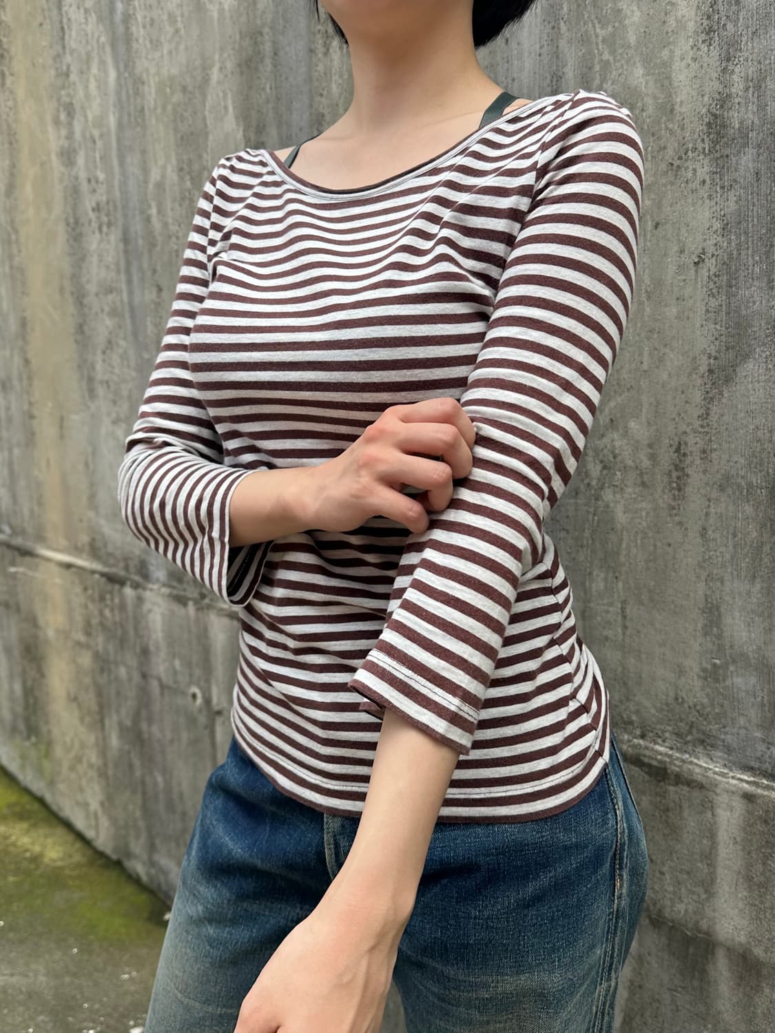 Stussy Girl line stripe 3-quarter sleeve 상품이미지3