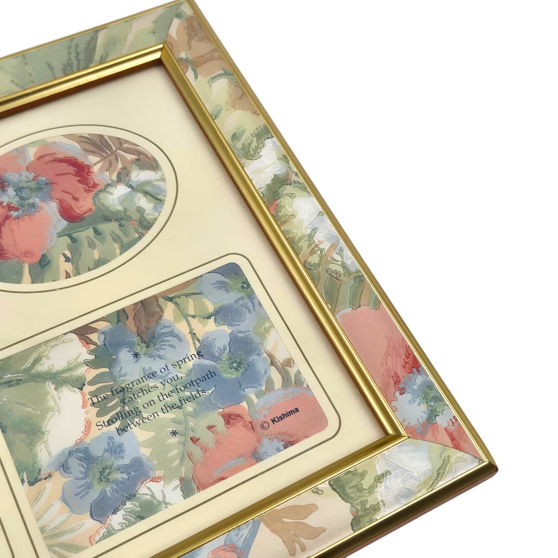 90s 키시마 레트로 플로랄 3구 2way 우드 액자 상품이미지6