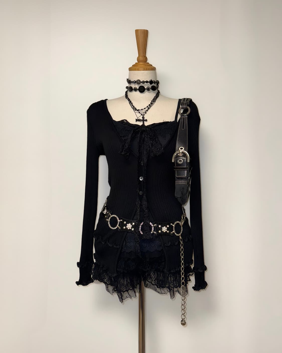 프릴 데일리 블랠 니트가디건 상품이미지6