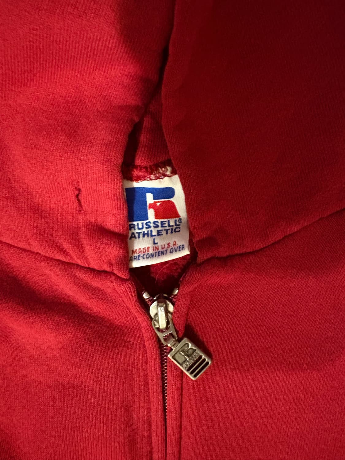 90s 미제 러셀 빈티지 후드집업 레드 상품이미지2