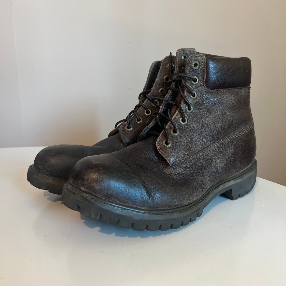 팀버랜드 6인치 다크브라운 풀 그레인 레더 프리미엄 부츠 상품이미지1