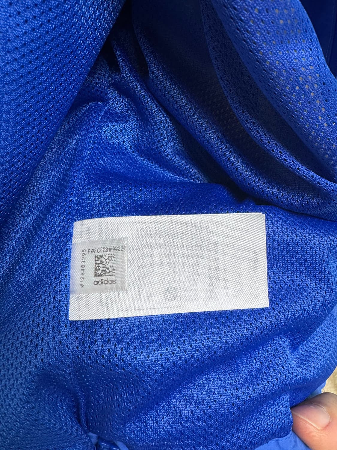 아디다스 빅 트레포일 트랙탑 우븐 바람막이 집업 재킷 블루 S 상품이미지4