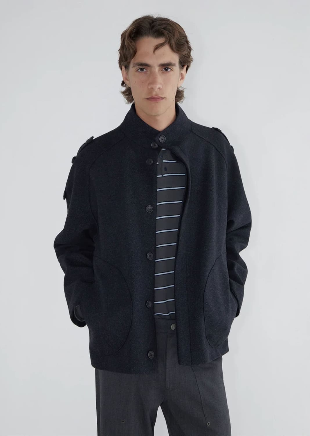 [M,L]팔로마울 Ferro 울 자켓/네이비 상품이미지4