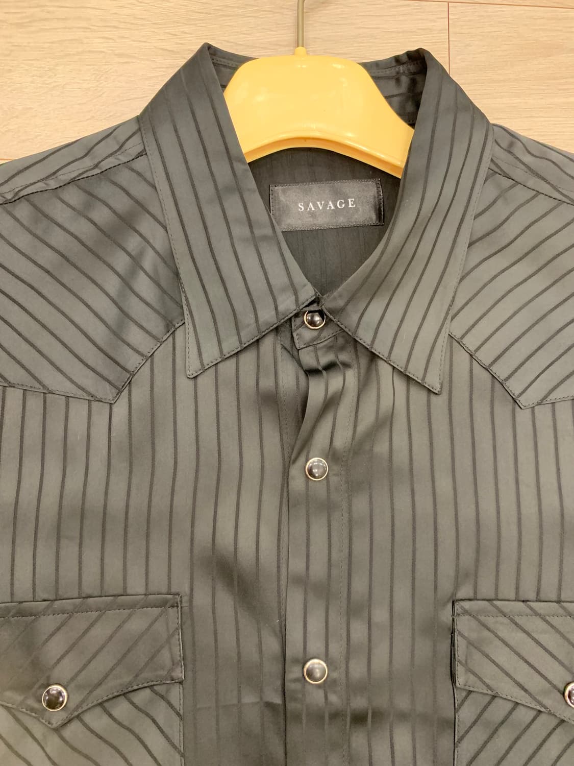 세비지 웨스턴 스트라이프 셔츠 L 상품이미지4