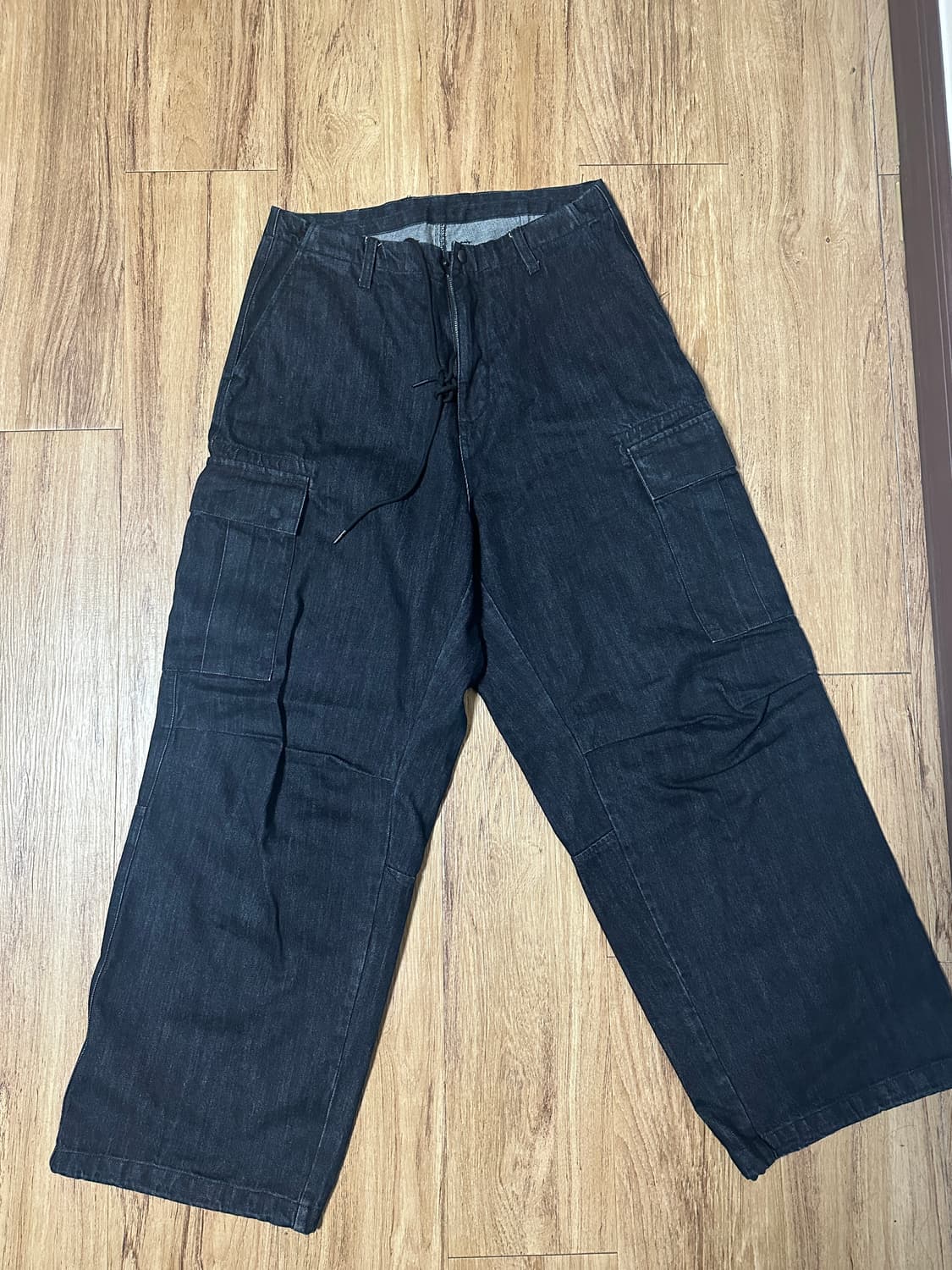 해칭룸 르세라핌 콜라보 데님 카고 팬츠 m사이즈 상품이미지3