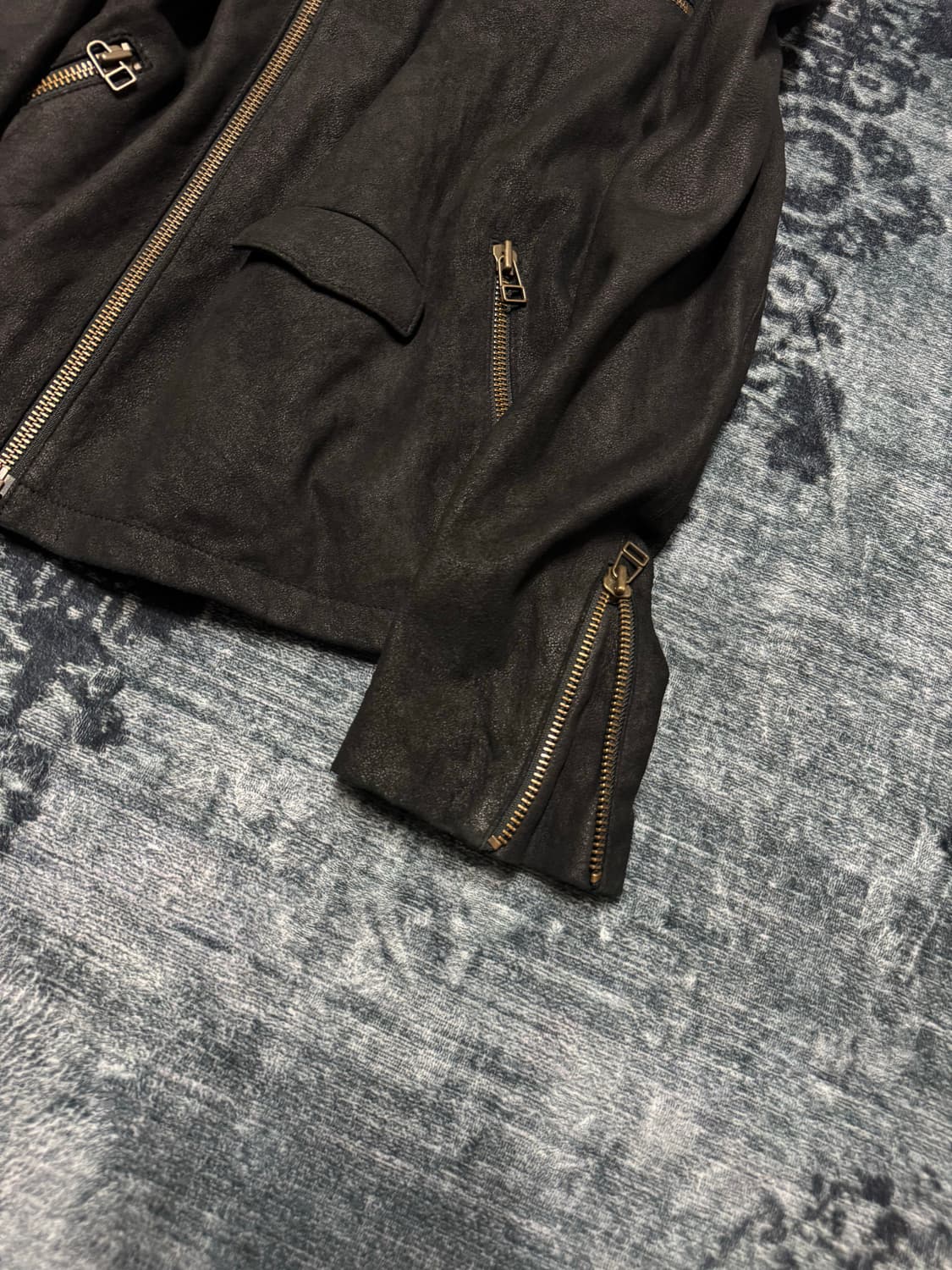 Iro black coating lamb skin rider jacket 상품이미지5