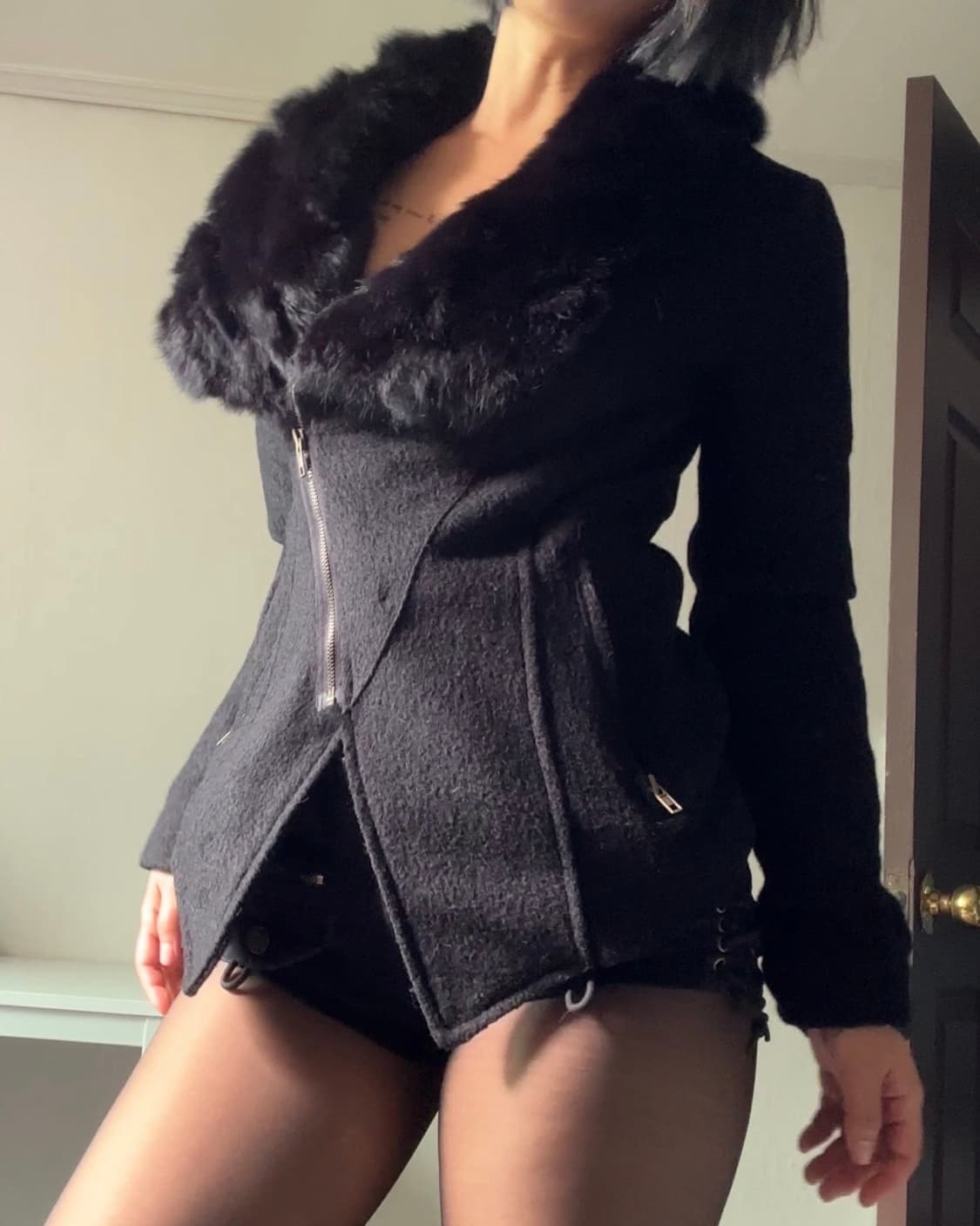 블랙 레빗퍼 집업 자켓 상품이미지3