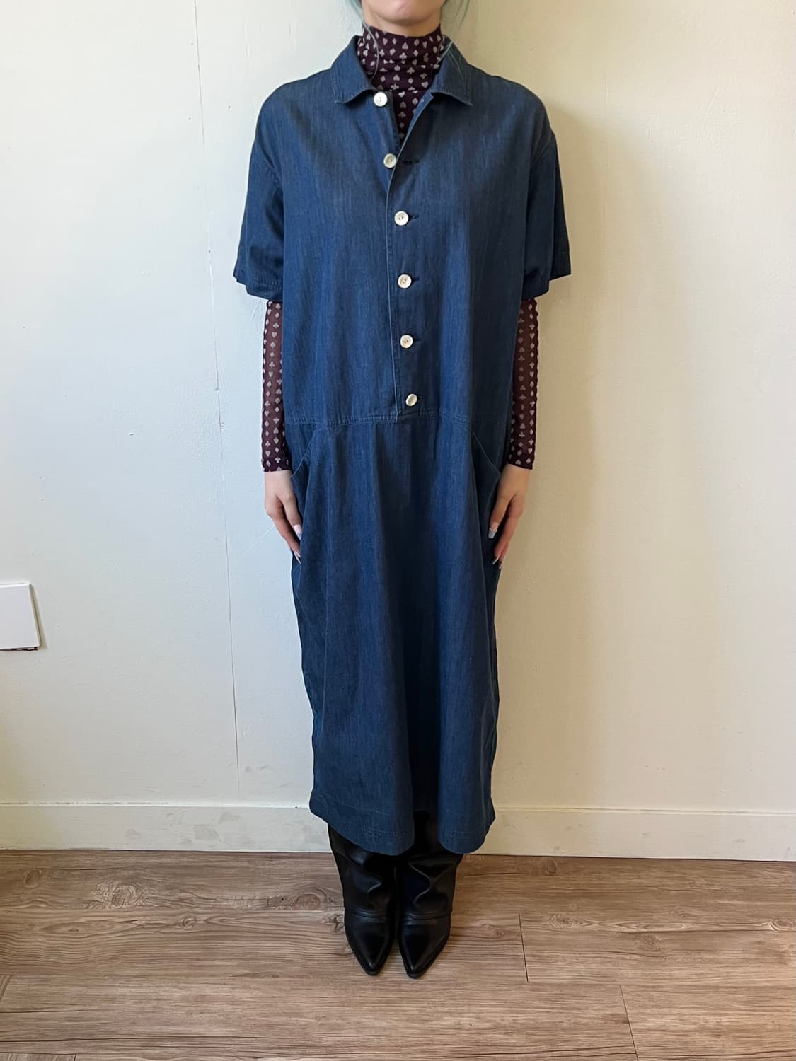 이세이미야케 ‘HAI ‘ 데님 원피스 상품이미지8