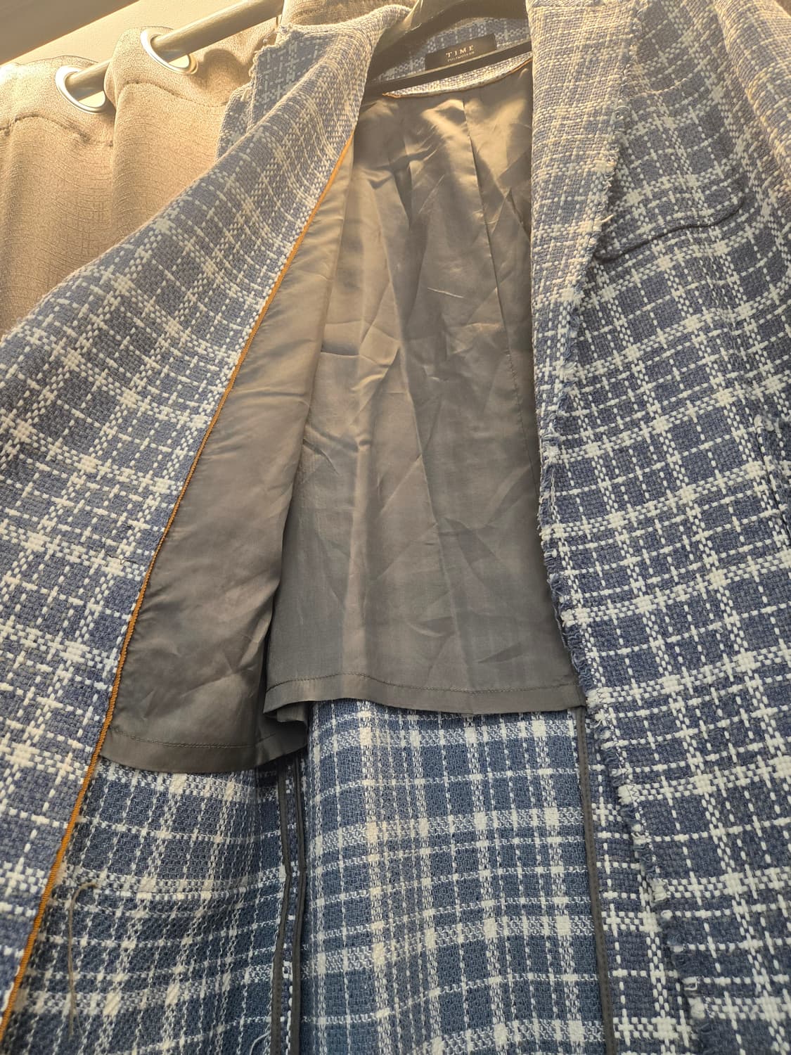 TIME 타임 체크 롱 코트(88-98-165) 상품이미지5