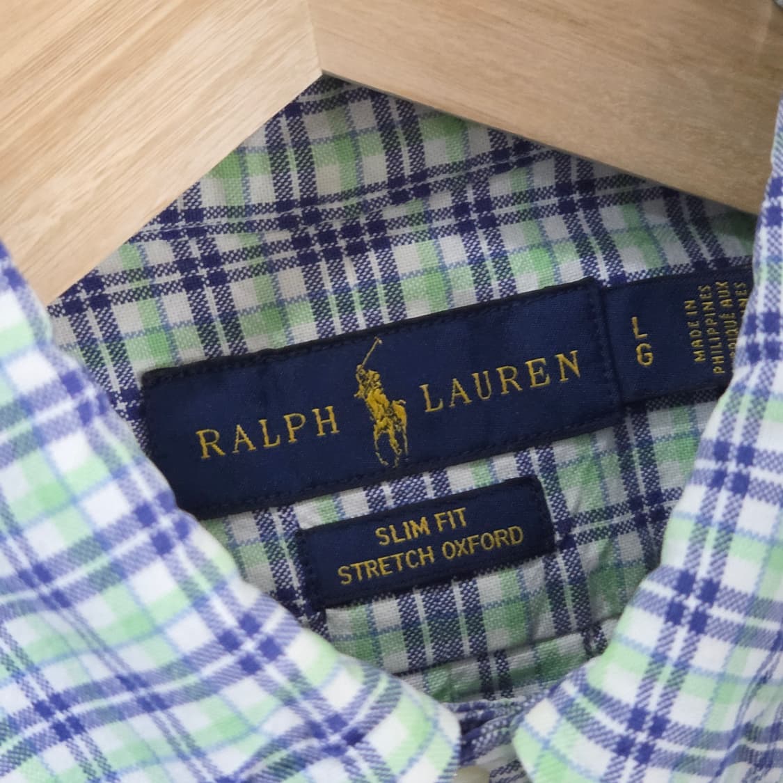 폴로랄프로렌 버튼다운 체크셔츠 L 상품이미지4