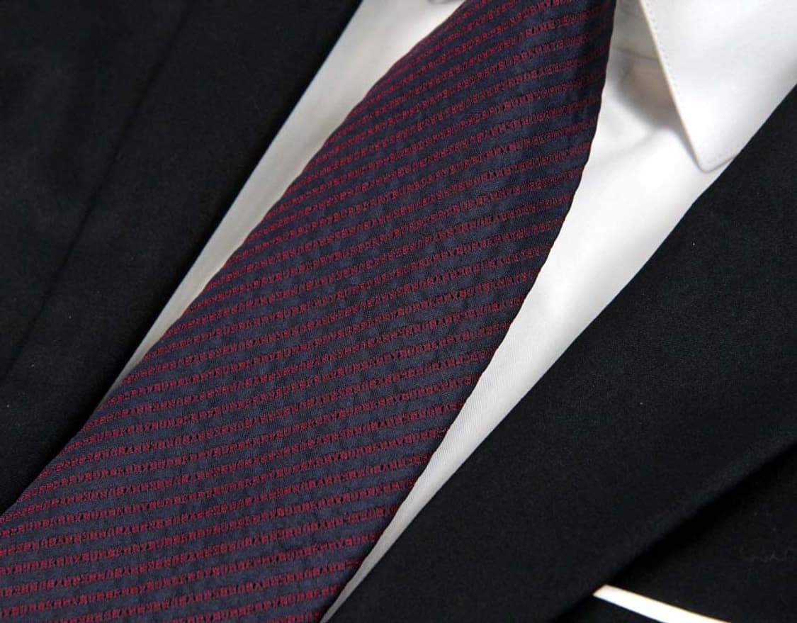 버버리 9.4cm S등급 자수 이니셜 남자 명품 넥타이 상품이미지5