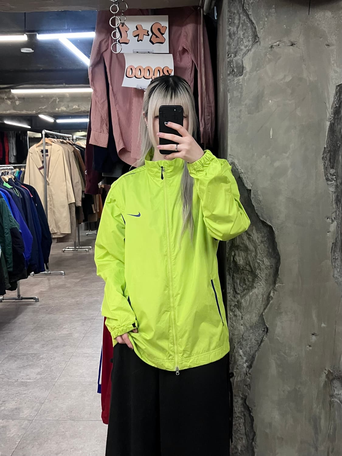 나이키 바람막이 네온그린 XL  #csz3174 상품이미지2