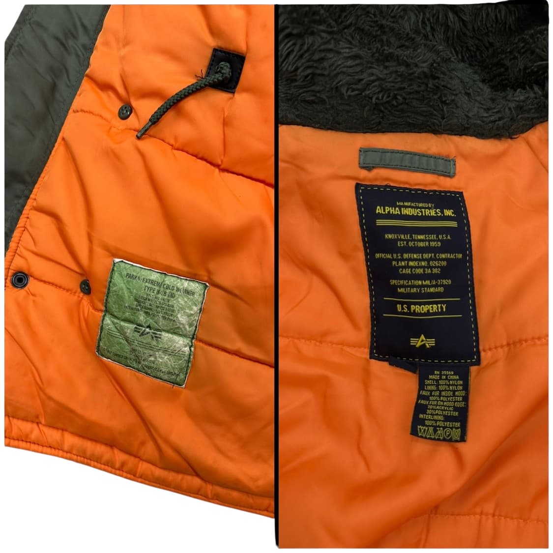 알파인더스트리 N3B 카키 (L~XL) 상품이미지9