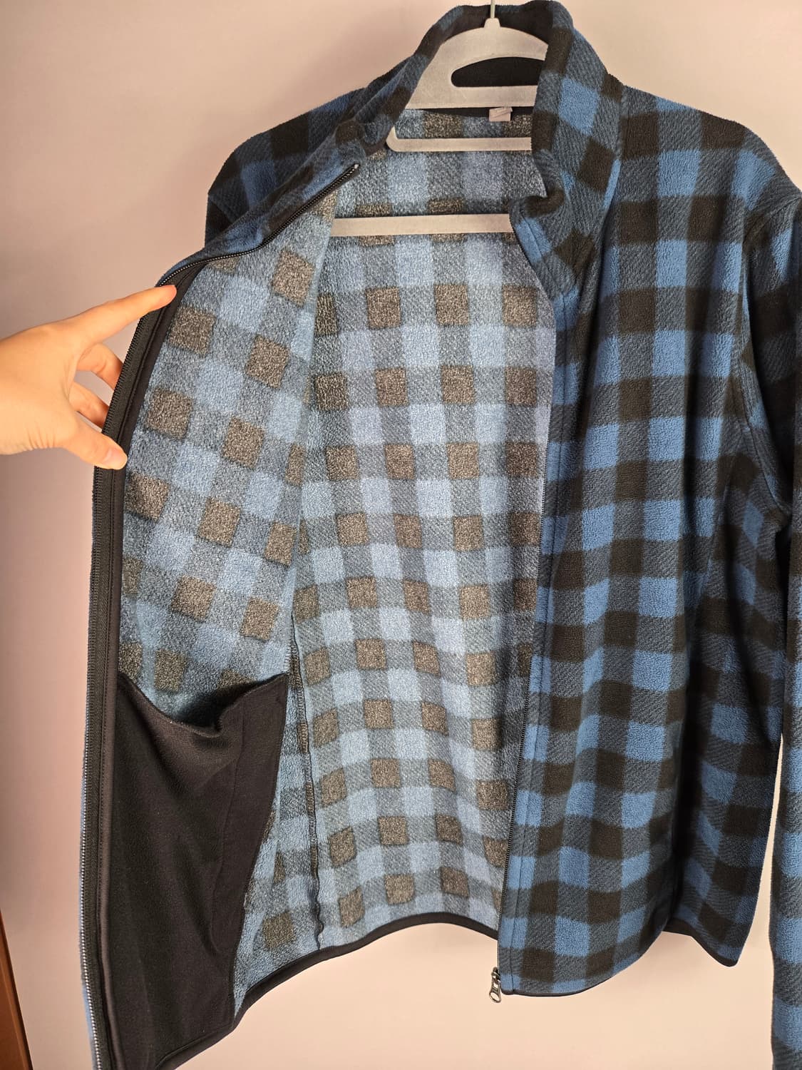 [무료배송]유니클로 L 남성 타탄 체크 후리스 집업 자켓 상품이미지7