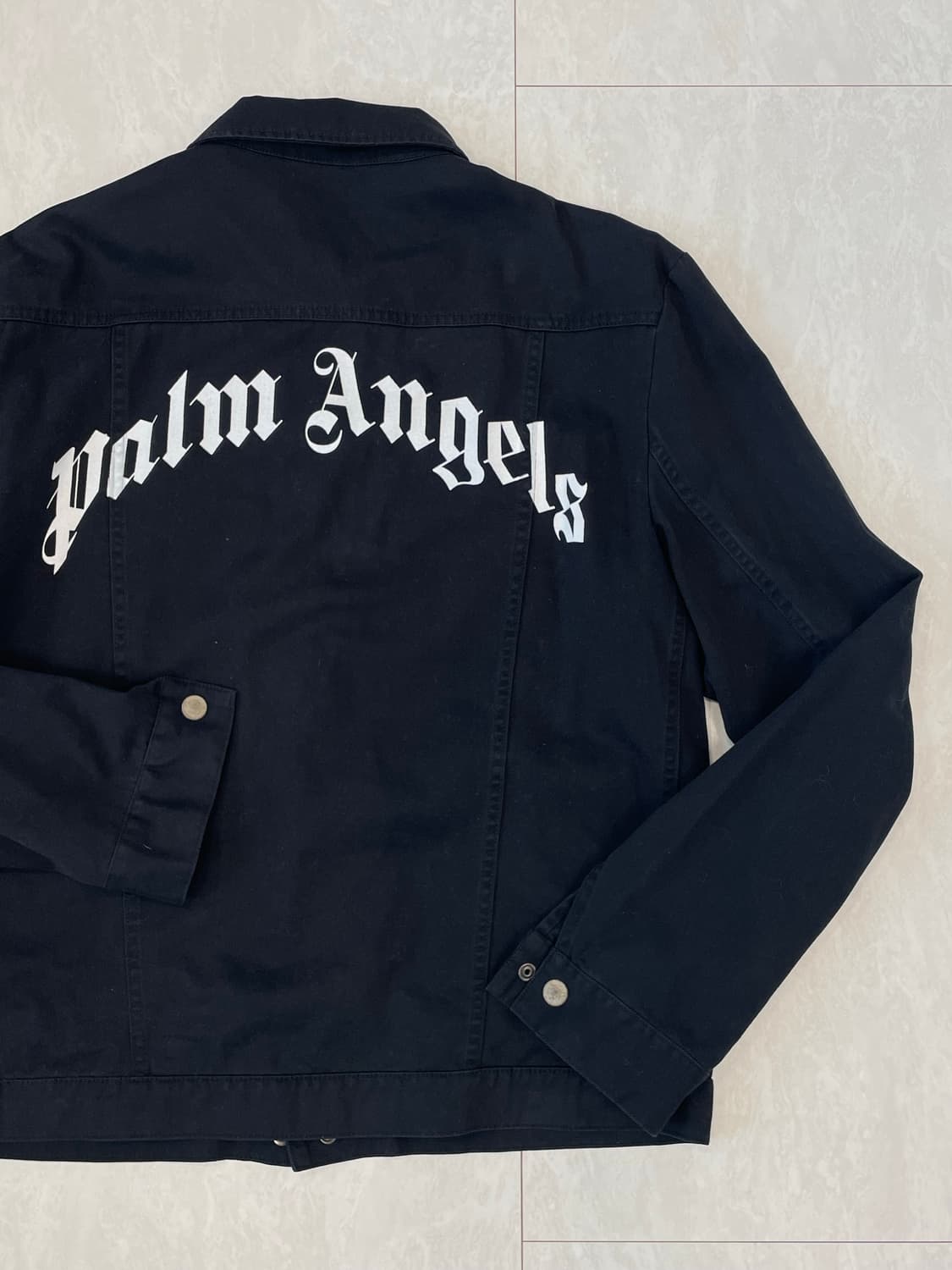 Palm Angels 팜엔젤스 시그니처 로고 코튼 자켓 블랙 상품이미지3