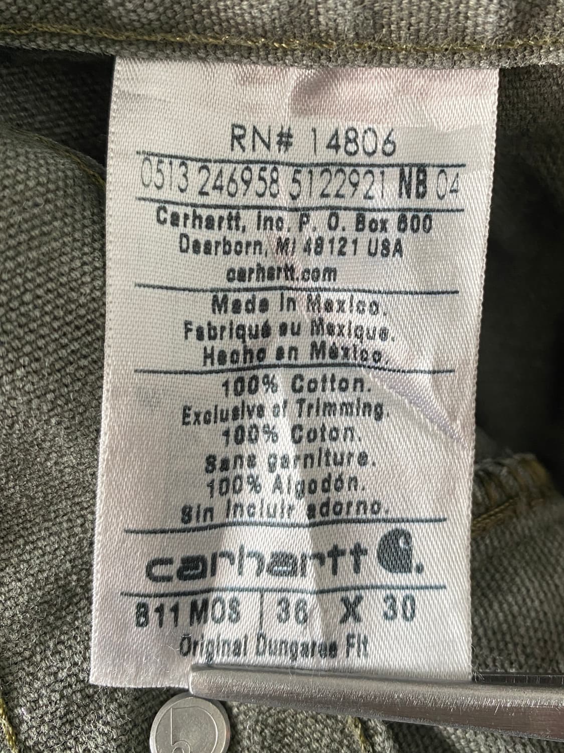 칼하트 덕 워크 팬츠 (38) AB1821 상품이미지4