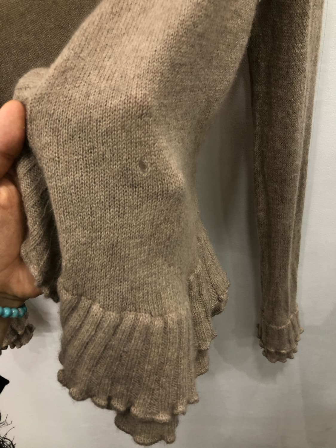 cashmere beige fairy frill cardigan 상품이미지4