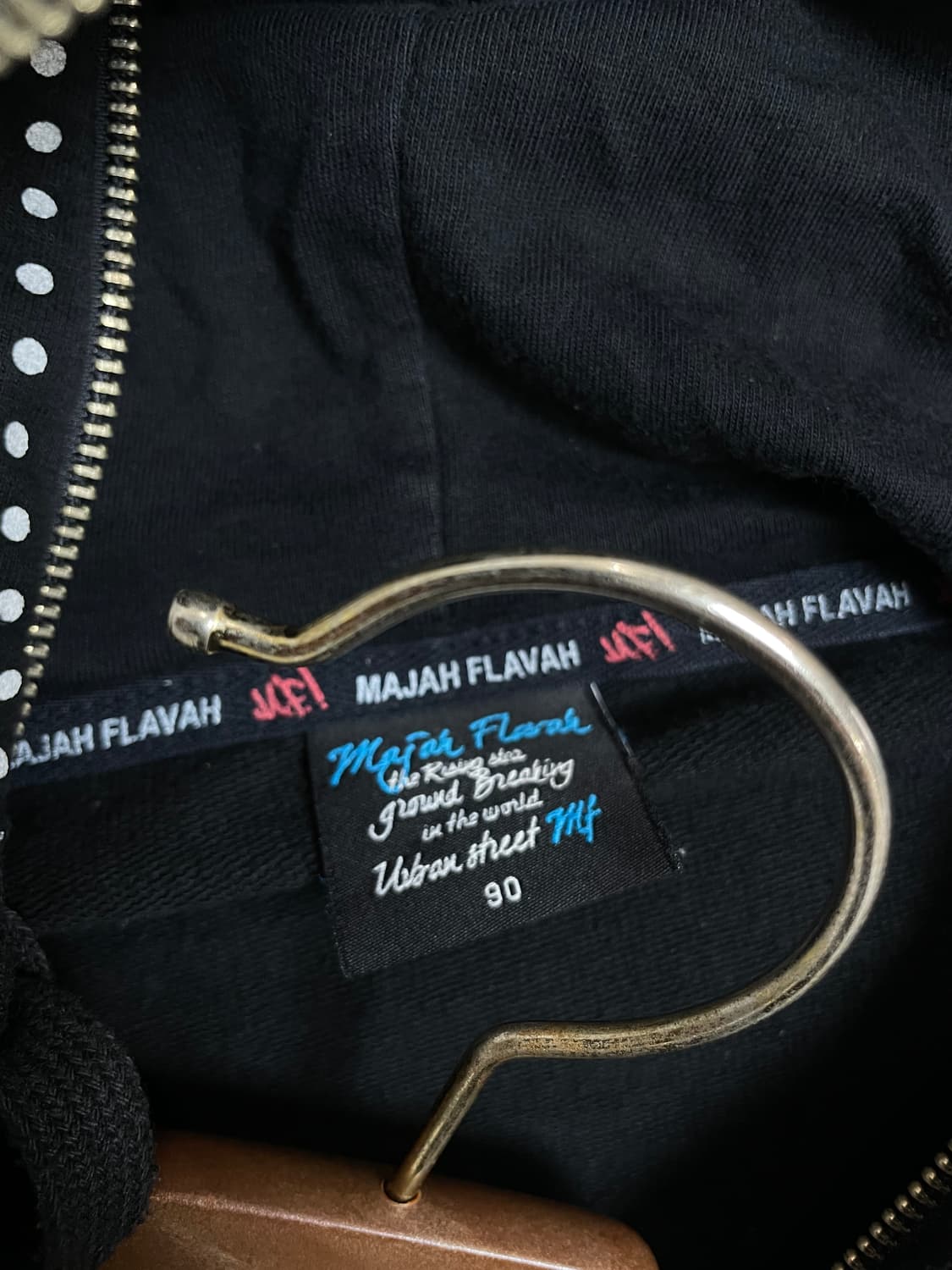 (90) 마자플라바 토트 땡땡이 후드 집업 상품이미지5