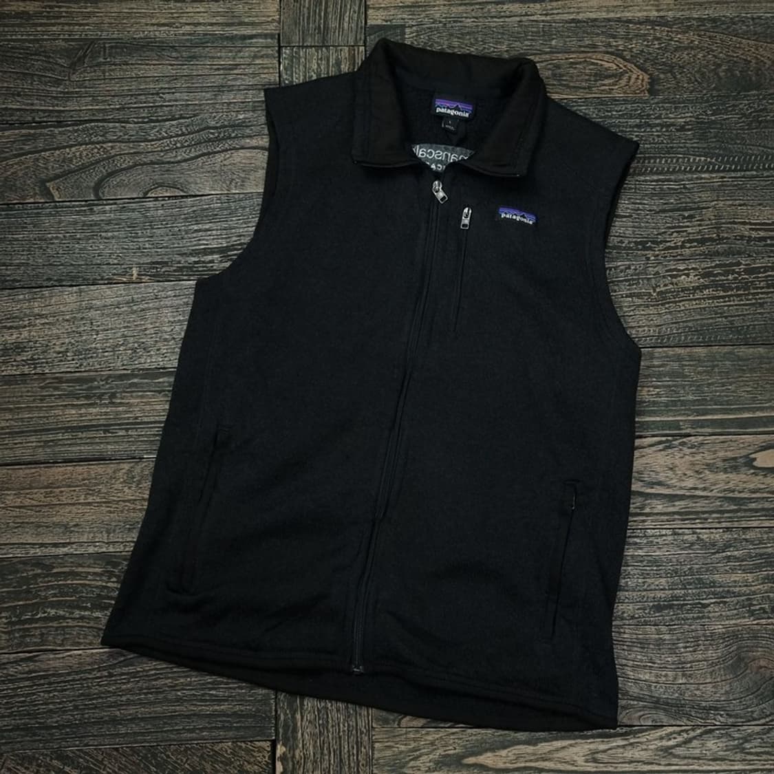 [파타고니아] 로고 패치 안감 양털 니트 집업 베스트 조끼 M17420 상품이미지1