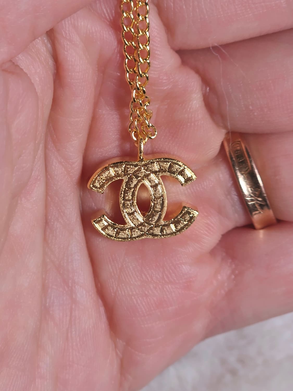 샤넬 빈티지 cc로고 금장 목걸이 상품이미지2