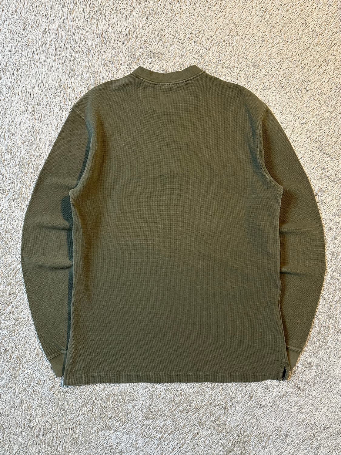 칼하트 CARHARTT 헨리넥 와플 니트 롱슬리브 긴팔 카키 상품이미지4