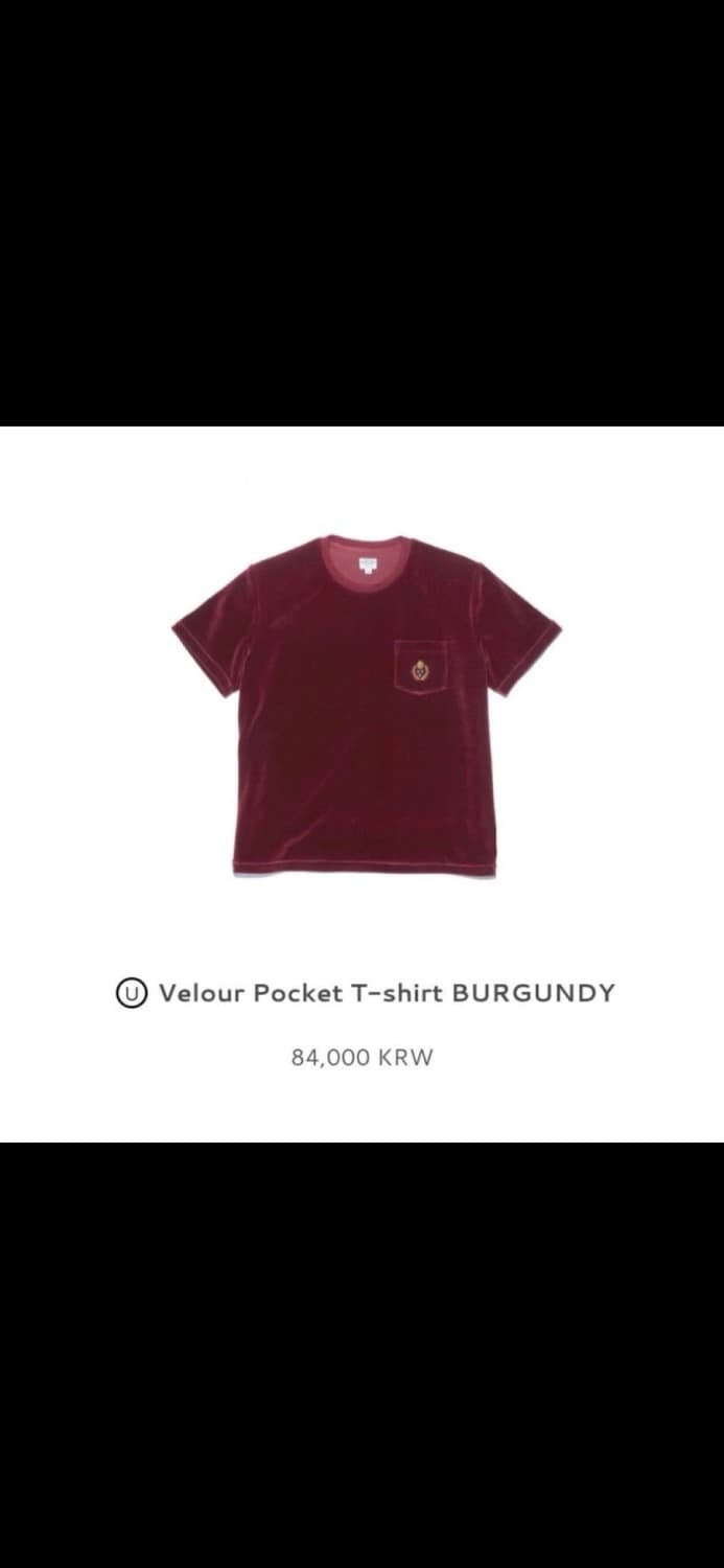 헤리티지플로스 벨루어 버건디 티셔츠 상품이미지1