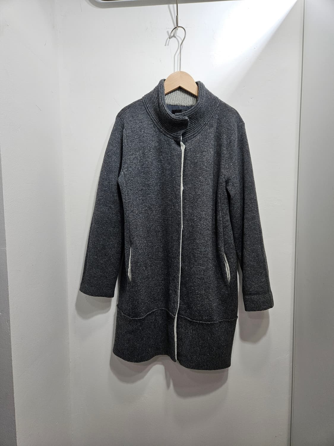 엠씨(emcee) 울혼방 니트 가디건 코트 상품이미지1