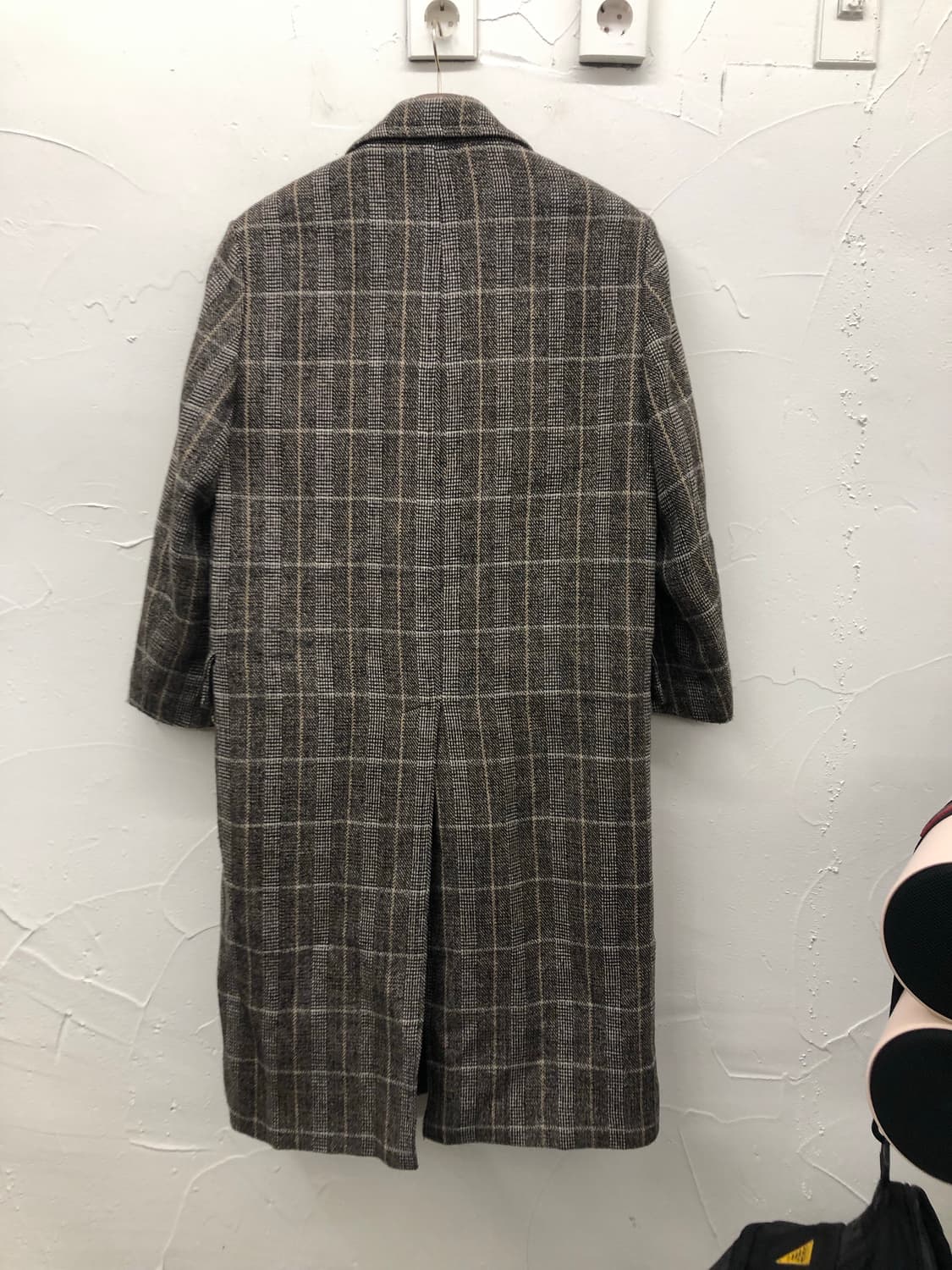 체크 더블 코트 상품이미지2