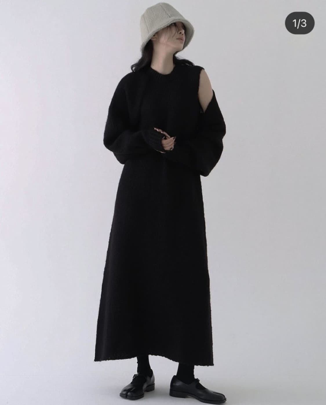 트리밍버드 울 니트 셋업 볼레로 블랙 상품이미지3