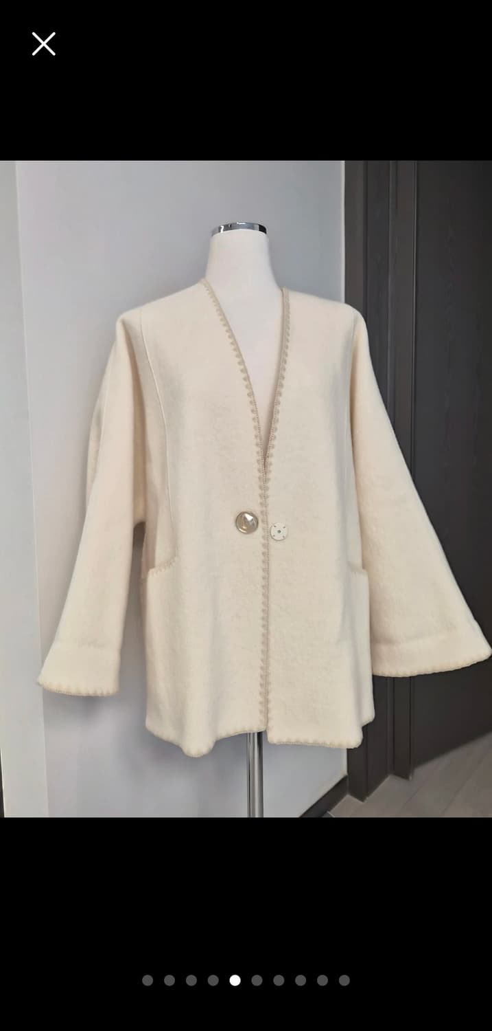 [DEWL] 듀엘 알파카 혼방 자수 스티치 코트 (55~Free) 상품이미지5