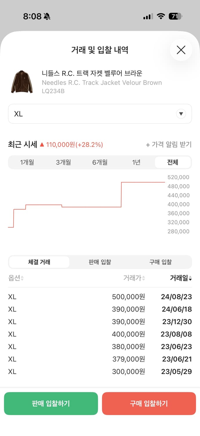 니들스 벨루어 트랙자켓 브라운 XL 상품이미지5