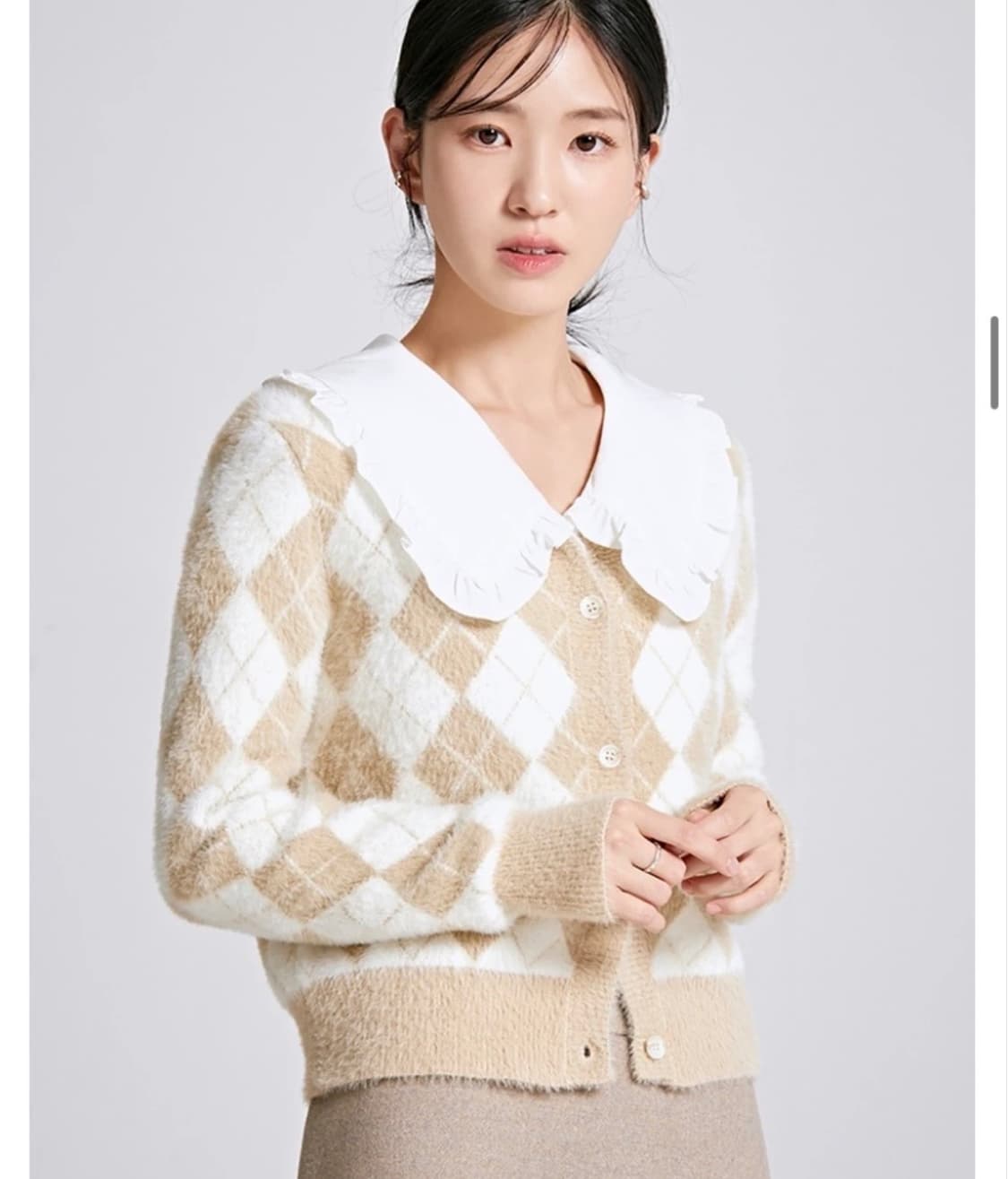 (새상품) 스파오 아가일 가디건 상품이미지3