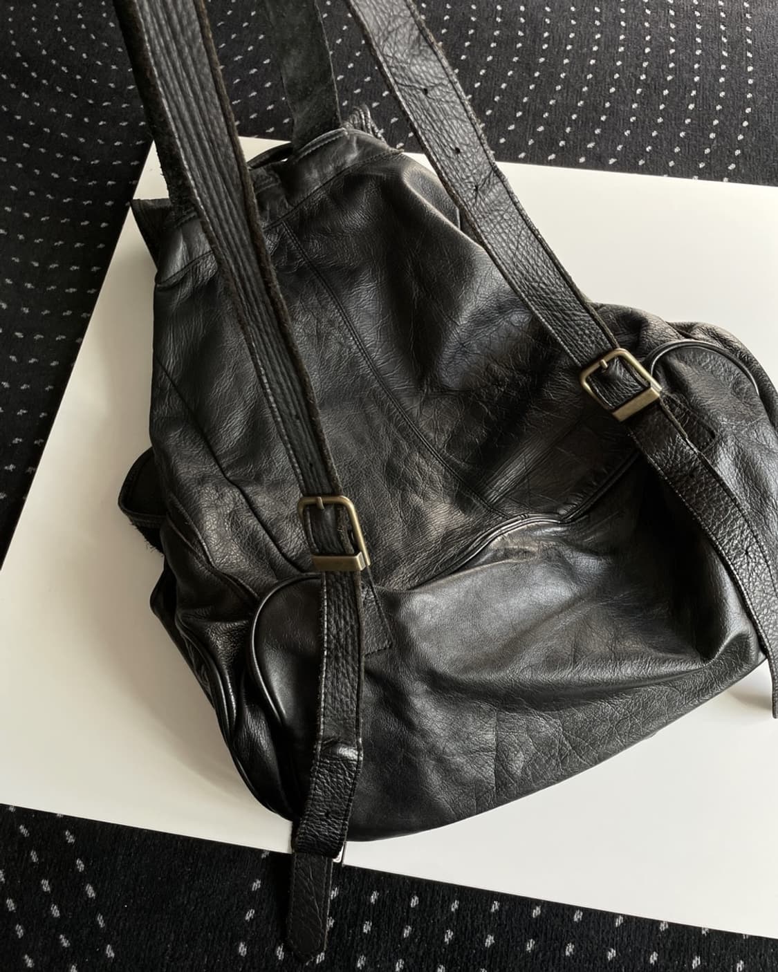 빈티지 레더 백팩 상품이미지7